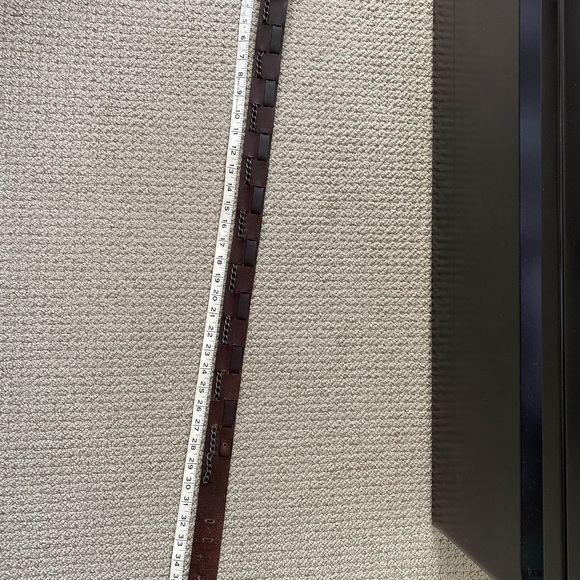 Sandwich leather denim belt. - Picture 3 of 4